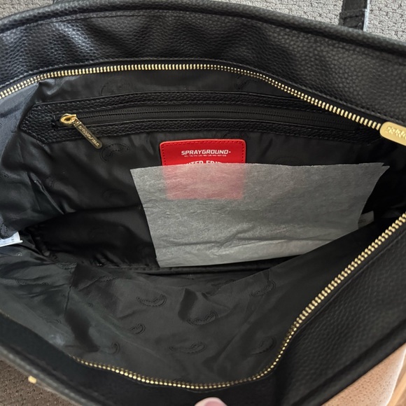 Sprayground Black and Gold Quilted Tote - Picture 4 of 4